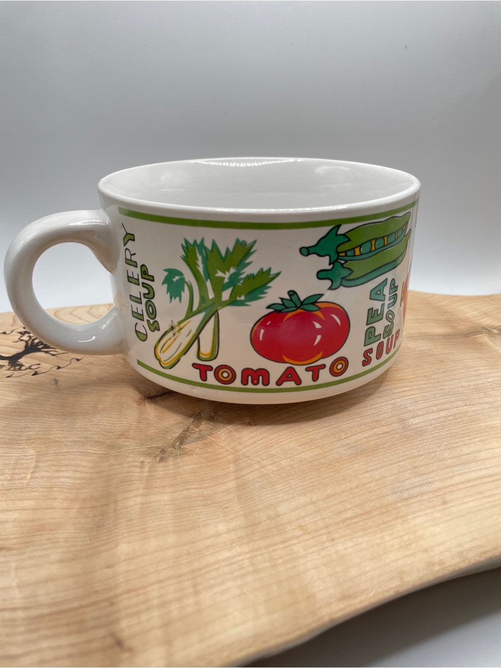 Vintage 70s/80s Soup Mug Veggie Soups All Around Design